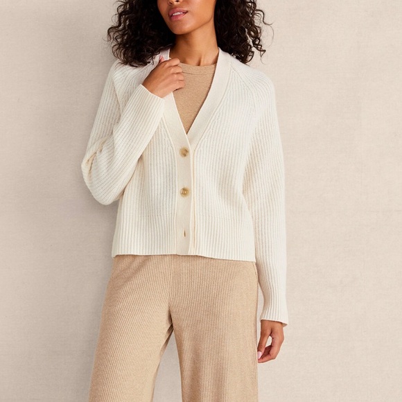 NWT Haven Well Within Talbots Cashmere Raglan Cardigan L - Picture 2 of 5